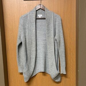 Market & Spruce Light Gray Open-Front Cardigan